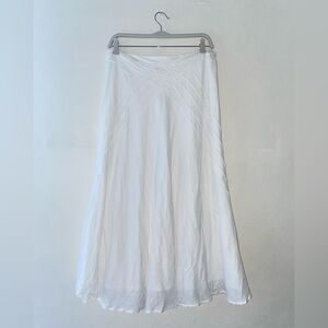 White Linen Maxi Skirt